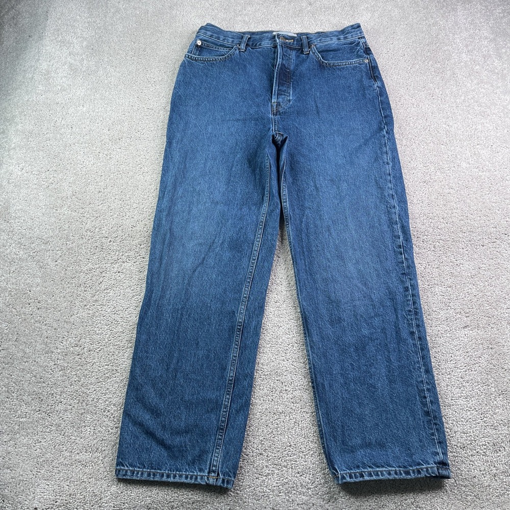 Everlane Jeans Women 29 Regular Blue Rigid Way High Rise Organic Cotton‎ Denim